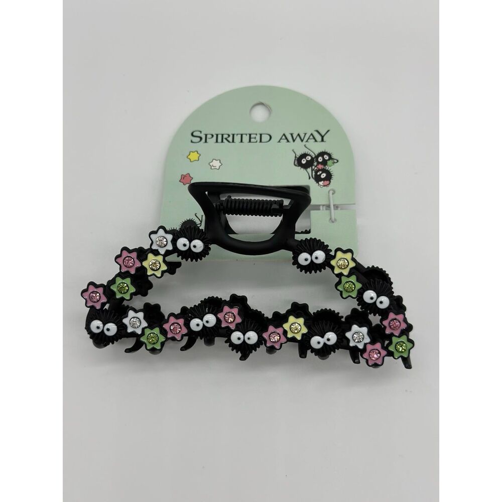 Studio Ghibli Spirited Away Soot Sprite Candy Rhinestone Claw Hair Clip